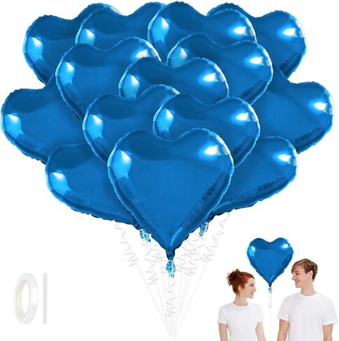 Heart Balloons,15Pcs Pink Heart Shaped Balloons, 18 Inch Love Valentines Balloon, Metallic Helium Mylar Foil Balloon for Mother's Day Propose Marriage Wedding Birthday Valentines Day Decorations in Saudi Arabia