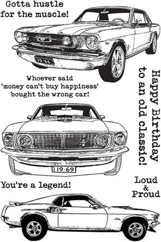Retro Style Cars Clear Stamp for Card Making, Classic Vintage Car Silicone Seal Stamping Stamp for DIY Scrapbooking Handmade Crafts Paper Crafting Arts Crafts Supplies Scrapbook Photo Album Decor in Saudi Arabia