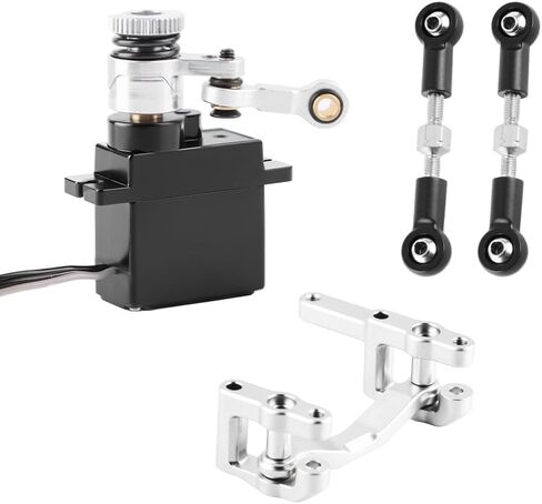 GLOBACT 1.2KG Metal Gear Servo & 20T Servo Saver with Drag Link and Steering Links and Steering Set for ARRMA 1/18 Granite Grom 1/14 Typhon Grom RC Truck Upgrade ARA340208 ARA340202 SPMSSX110 in Saudi Arabia