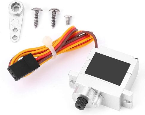 VBESTLIFE جهاز تحكم عن بعد للسيارة، ملحق محرك توجيه مؤازر معدني 9 جرام مناسب لشاحنة B1 B14 B16 B24 C14 C24 B36 1:16 RC (فضي) in Kuwait