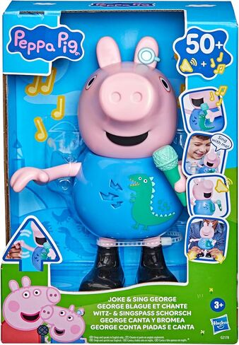 Peppa Pig Joke & Sing George 8-Inch Figure, Musical Toy with 50+ Sounds and Songs, Preschool Toys for Girls and Boys Ages 3+ in Saudi Arabia