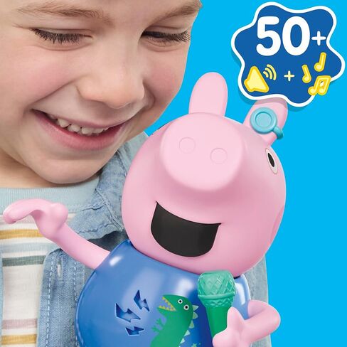 Peppa Pig Joke & Sing George 8-Inch Figure, Musical Toy with 50+ Sounds and Songs, Preschool Toys for Girls and Boys Ages 3+ in Saudi Arabia