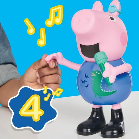 Peppa Pig Joke & Sing George 8-Inch Figure, Musical Toy with 50+ Sounds and Songs, Preschool Toys for Girls and Boys Ages 3+ in Saudi Arabia