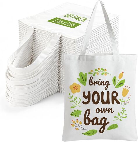 30 Pack Sublimation Blanks Tote bags, MAFYE Reusable Grocery Bags DIY Heat Transfer Canvas Tote Bags Cosmetic Makeup Bags Shopping Bags with Customized Color for DIY, Advertising, Christmas Craft Gift in Saudi Arabia