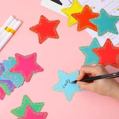 108PCS Confetti Star Cutouts for Classroom,Star Cutouts Paper,3.5 Inch Small Bulletin Board Paper Star Decor Assorted Color Paper Star Stickers for DIY Craft Office Projects Party Supplies in Saudi Arabia