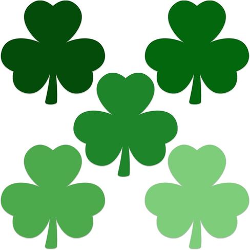 Lucleag 100PCS St. Patrick’s Day Shamrock Cutouts for Bulletin Board Decoration, 5 Color Shamrock Paper Cutout Clover Cut-Outs for St. Patricks Day Craft Irish Classroom Party Decor, 4 in in Saudi Arabia