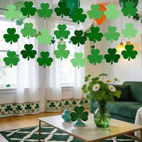 Lucleag 100PCS St. Patrick’s Day Shamrock Cutouts for Bulletin Board Decoration, 5 Color Shamrock Paper Cutout Clover Cut-Outs for St. Patricks Day Craft Irish Classroom Party Decor, 4 in in Saudi Arabia