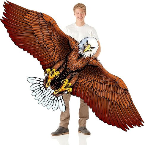 Flying Hoofer Bald Eagle Kite for Kids Ages 4-8 & 8-12 and Adults - Easy to Fly, Comes with 100m Kite String Handle - Sturdy and Durable - Family Outdoor Activity (70.8X31.5-inch). in Kuwait