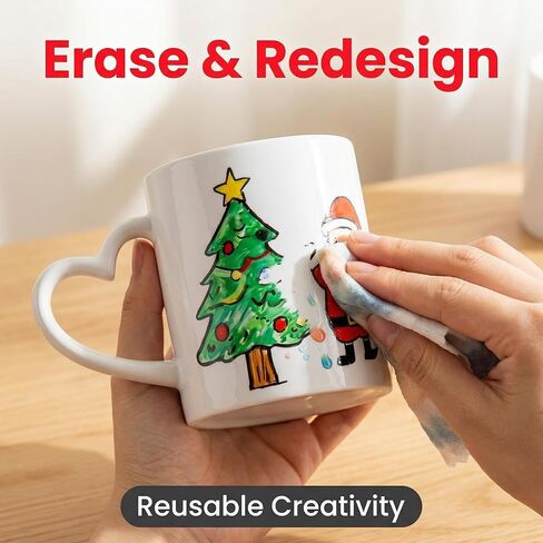 طقم طلاء الأكواب مكون من 4 قطع قم بطلاء الكوب الخاص بك مع صندوق هدايا مصنوع يدويًا للأزواج والأم والأب والأصدقاء هدية ذاتية الصنع (12 أونصة) in Kuwait