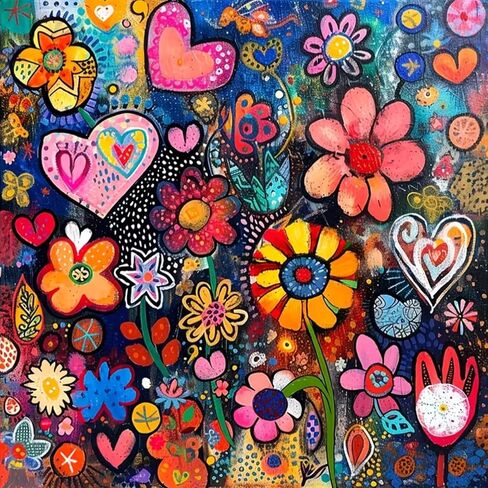 KTHOFCY 5D DIY Colorful Flowers Diamond Painting Kits for Adults, Floral Flower Full Drill Crystal Rhinestone Paintings Pictures Arts Wall Decor Painting Dots Kits 11.8X11.8inch in Saudi Arabia