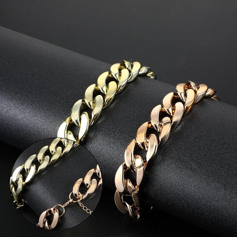 Larrel 2 Pcs Cat Chain Collar, Adjustable Lightweight PET Chain for Cat Exquisite Pet Stylish Decorative Accessory for Small Cats Dogs(Gold, Rose Gold) in Kuwait