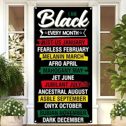 Black History Month Door Decorations for Classroom February African American National Holiday Party Decorations School Office Door Banner in Saudi Arabia