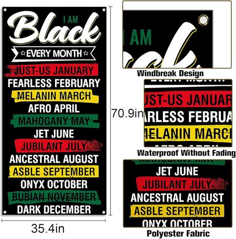 Black History Month Door Decorations for Classroom February African American National Holiday Party Decorations School Office Door Banner in Saudi Arabia