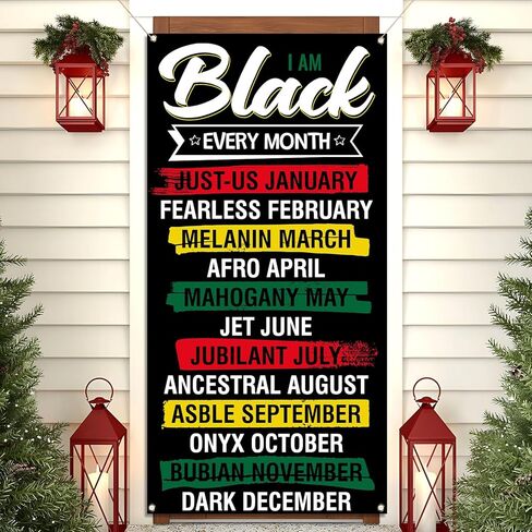 Black History Month Door Decorations for Classroom February African American National Holiday Party Decorations School Office Door Banner in Saudi Arabia