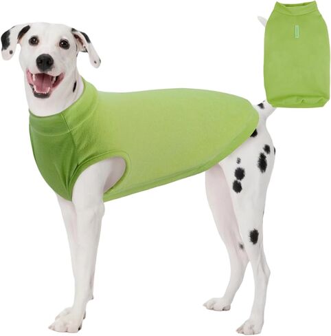 kuoser الصوف الكلب سترة للكلاب الكبيرة، دافئ الكلب Sweatershirt البلوز مع ثقب المقود، مريحة الكلاب منامة بسط الحيوانات الأليفة سترة معطف الشتاء الحيوانات الأليفة للكلاب الصغيرة المتوسطة الكبيرة صبي أو فتاة، الأخضر L in Kuwait