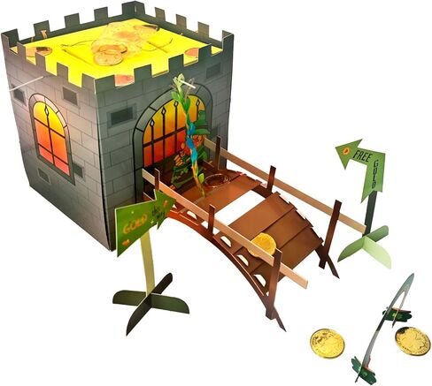 JJI St Patrick's Day Leprechaun Trap Kit St. Patricks Day Decorations Leprechaun Trap Crafts Kit for Kids St Patricks Day Party Supplies (CastleTrap) in Saudi Arabia