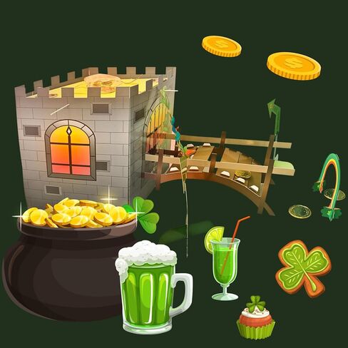 JJI St Patrick's Day Leprechaun Trap Kit St. Patricks Day Decorations Leprechaun Trap Crafts Kit for Kids St Patricks Day Party Supplies (CastleTrap) in Saudi Arabia