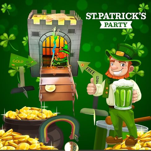 JJI St Patrick's Day Leprechaun Trap Kit St. Patricks Day Decorations Leprechaun Trap Crafts Kit for Kids St Patricks Day Party Supplies (CastleTrap) in Saudi Arabia