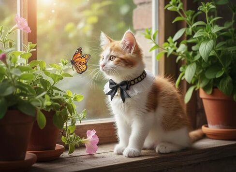 2 Pcs Lace Cat Collar with Pearl & Fishbone Pendant, Fancy Handmade Jewelry Kitten Necklace, Adjustable Soft Ribbon Tie-on Neckwear for Girl Cats, Small Puppy Birthday Party Wedding Gift in Saudi Arabia