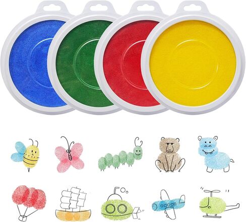 وسادات طوابع مقاس 7 بوصات للأطفال، وسادات طوابع بأربعة ألوان للفصول الدراسية، وسادات طوابع قابلة للغسل للأطفال، وسادة حبر كبيرة قابلة للغسل، وسادة طوابع قوس قزح لفن بصمة اليد وبصمة القدم، وسجل القصاصات، والنسيج الخشبي، والورق in Kuwait