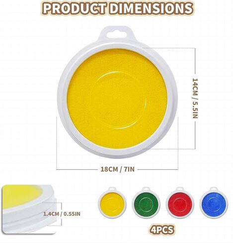 وسادات طوابع مقاس 7 بوصات للأطفال، وسادات طوابع بأربعة ألوان للفصول الدراسية، وسادات طوابع قابلة للغسل للأطفال، وسادة حبر كبيرة قابلة للغسل، وسادة طوابع قوس قزح لفن بصمة اليد وبصمة القدم، وسجل القصاصات، والنسيج الخشبي، والورق in Kuwait