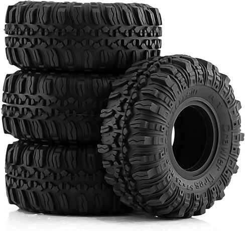 إطارات LAEFINA 57 مم RC مقاس 1.0 بوصة بديلة لإطارات مطاطية 1/18 TRX4M 1/24 RC Crawler Car SCX24 FMS FCX24 أجزاء (A) in Kuwait