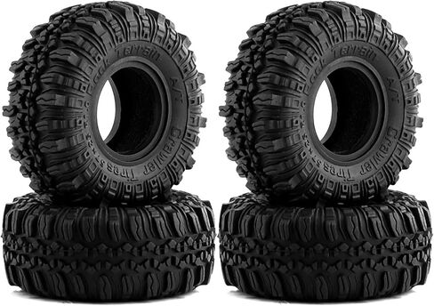 إطارات LAEFINA 57 مم RC مقاس 1.0 بوصة بديلة لإطارات مطاطية 1/18 TRX4M 1/24 RC Crawler Car SCX24 FMS FCX24 أجزاء (A) in Kuwait