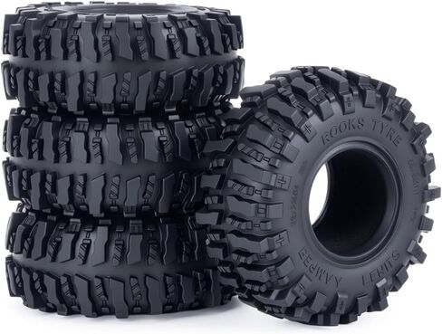 1.0 Tires 55mm Tall 1.0'' Mud Slingers Super Soft Sticky Tyre for RC Crawler SCX24 FCX24 TRX4M AX24 1/18 1/24 Upgrades (1.0 Mud Slingers Tires 55mm Tall) in Saudi Arabia