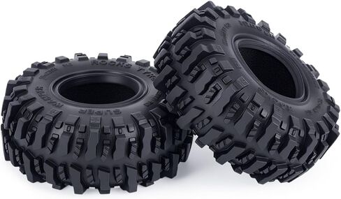 1.0 Tires 55mm Tall 1.0'' Mud Slingers Super Soft Sticky Tyre for RC Crawler SCX24 FCX24 TRX4M AX24 1/18 1/24 Upgrades (1.0 Mud Slingers Tires 55mm Tall) in Saudi Arabia