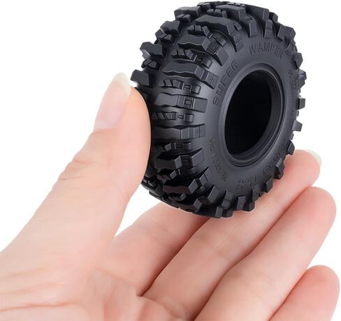 1.0 Tires 55mm Tall 1.0'' Mud Slingers Super Soft Sticky Tyre for RC Crawler SCX24 FCX24 TRX4M AX24 1/18 1/24 Upgrades (1.0 Mud Slingers Tires 55mm Tall) in Saudi Arabia