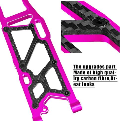 RC Carbon Fiber Rear Swing Arm Upgrade Parts for 1/8 Kraton 6S BLX,Outcast 6S BLX,Notorious 6S BLX,Talion 6S BLX, Rear Suspension Arms Hops up,Pink(2PCS) in Saudi Arabia