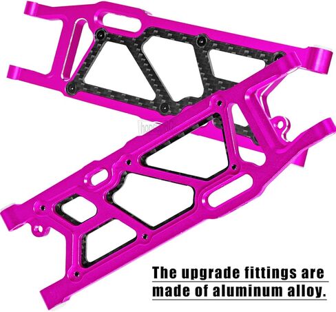 RC Carbon Fiber Rear Swing Arm Upgrade Parts for 1/8 Kraton 6S BLX,Outcast 6S BLX,Notorious 6S BLX,Talion 6S BLX, Rear Suspension Arms Hops up,Pink(2PCS) in Saudi Arabia
