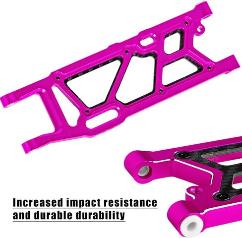 RC Carbon Fiber Rear Swing Arm Upgrade Parts for 1/8 Kraton 6S BLX,Outcast 6S BLX,Notorious 6S BLX,Talion 6S BLX, Rear Suspension Arms Hops up,Pink(2PCS) in Saudi Arabia