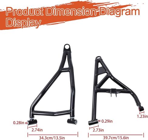 Black Front A-Arms Replacement for Polaris RZR XP 1000 4 1000 2014-2023 in Saudi Arabia