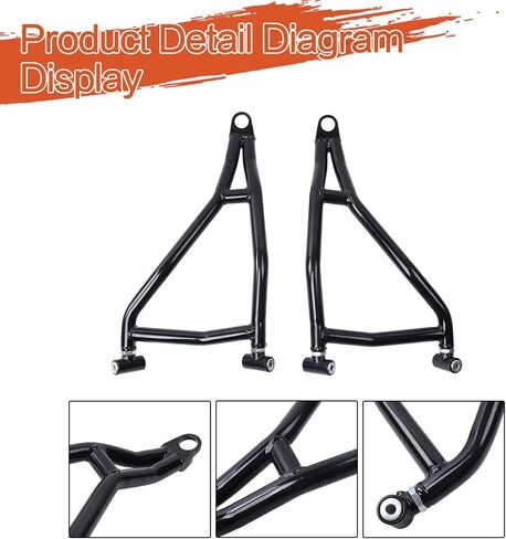 Black Front A-Arms Replacement for Polaris RZR XP 1000 4 1000 2014-2023 in Saudi Arabia
