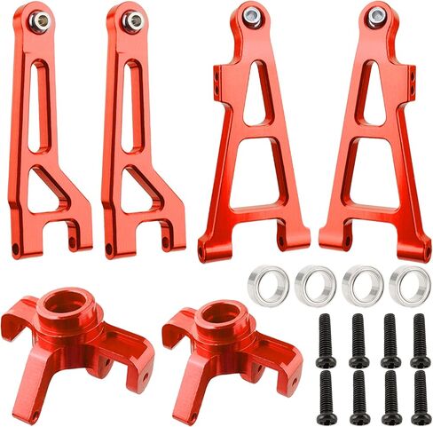 Front Upper Suspension Arm 16210 and Lower Arm 16220 and Steering Block 16230 and Replacement Spare Parts for H16BM H16GT H16DR JC16EP H16R H16E 16208 16209 16210 1/16 Scale RC Car Trucks in Saudi Arabia
