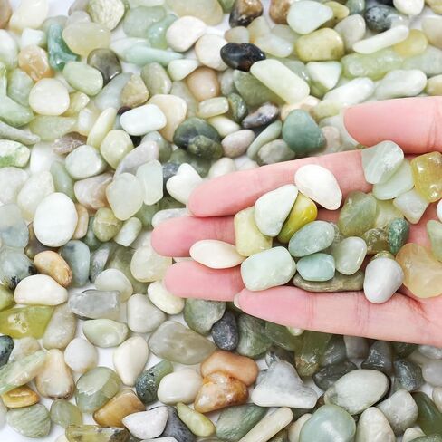 SIDONG 5 LB صخور النهر الأبيض، 0.3-0.5 بوصة حصى غير لامعة للنباتات الداخلية، صخور حوض السمك المستخدمة في خزان الأسماك، أحجار زخرفية للنباتات، المزهريات، ديكور المنزل، الحرف اليدوية، المناظر الطبيعية للحديقة in Kuwait