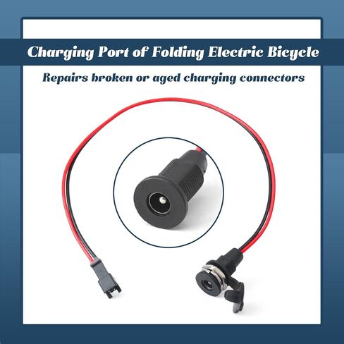 DC5521 Electric Bicycle Charging Port Compatible with Jetson Bolt Pro, Bolt Electric Ride-On, LX10, Axle 12'', Bolt Up 14'' Folding Ebike Replacement for DYU D3F/D2F for Kugoo Kirin B1 Pro in Saudi Arabia