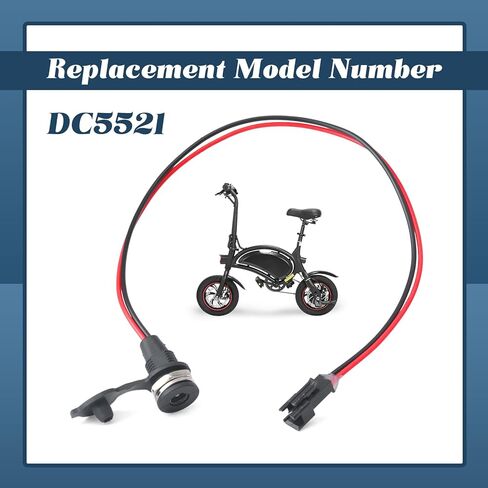 DC5521 Electric Bicycle Charging Port Compatible with Jetson Bolt Pro, Bolt Electric Ride-On, LX10, Axle 12'', Bolt Up 14'' Folding Ebike Replacement for DYU D3F/D2F for Kugoo Kirin B1 Pro in Saudi Arabia