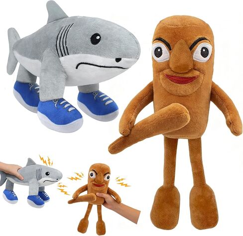Plush with Sound - Italian Brainrot Toys, Tralalero Tralala Toy Steal A Brain Rot Soft Stuffed Meme Doll, Shark Plushies for Easter Basket Stuffers, Funny Birthday/Easter Gifts for Kids, Teens in Saudi Arabia