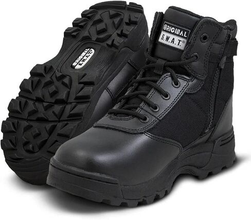 Original S.W.A.T. Men's Classic 6" Side-Zip Men's Black Military & Tactical Boot, Black, 11.5 D US in Saudi Arabia
