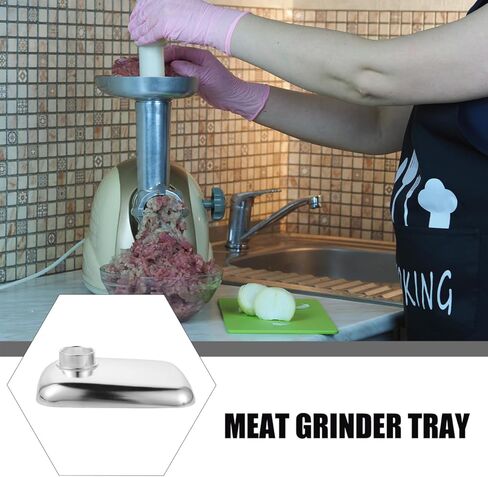 Meat Grinder Tray Replacement - Electrical Meat Food Tray Part for Electric Mincer Aluminum Alloy Grinder Attachment with Large Capacity Easy Installation and Cleaning in Saudi Arabia