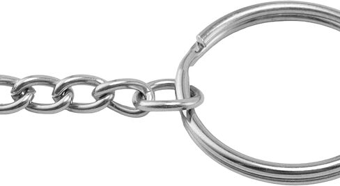 JEUIHAU 400 PCS Split Key Rings with Chains,1 Inch (25mm) Silver Keychain Ring with Open Jump Rings in Saudi Arabia