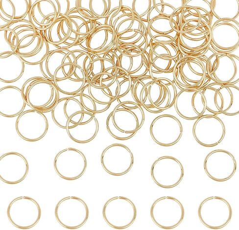 UNICRAFTALE 100 قطعة 12 مللي متر 18K مطلية بالذهب الفولاذ المقاوم للصدأ الانتقال المفتوح خواتم DIY بها بنفسك القرط سوار مفتاح سلسلة قلادة صنع المجوهرات in Kuwait