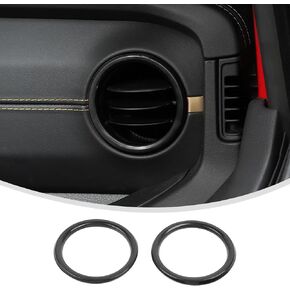 Linskip Dashboard Air Vent Rings Compatible with 2024 Jeep Wrangler JL 4XE & Gladiator JT Sport Rubicon Sahara Willys Mojave Rubicon, Air Vent Covers Trim, Interior Accessories(Black)