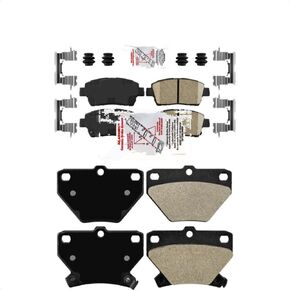 AmeriBRAKES Front Ceramic Rear Semi-Metallic Disc Brake Pads Kit For 2000 Toyota Celica GT KNF-101536