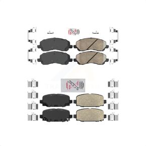 طقم مكابح قرصية سيراميك أمامية وخلفية من AmeriBRAKES لسيارة جيب كومباس 2017 مع رمز BR3 KNF-101516 in Kuwait