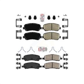 AmeriBRAKES Front Rear Ceramic Disc Brake Pads Kit For 2013-2016 Dodge Dart KNF-101594