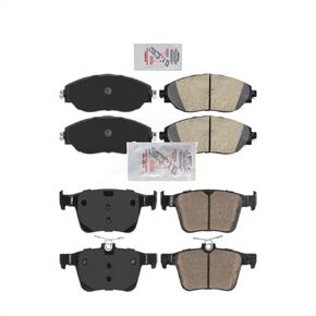 AmeriBRAKES Front Rear Ceramic Disc Brake Pads Kit For 2017-2019 Volkswagen Golf R KNF-101770