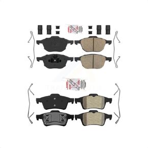 AmeriBRAKES Front Ceramic Rear Semi-Metallic Disc Brake Pads Kit For Mazda 3 5 KNF-101644